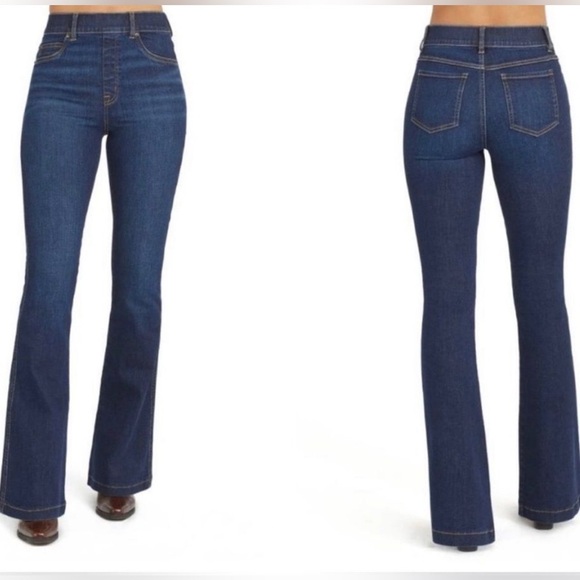 Spanx Flare Jeans, Midnight Shade Small - Picture 1 of 13